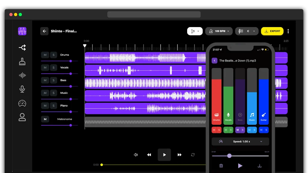 Mikrotakt: Vocal Remover & AI Splitter screenshot 1 of 8