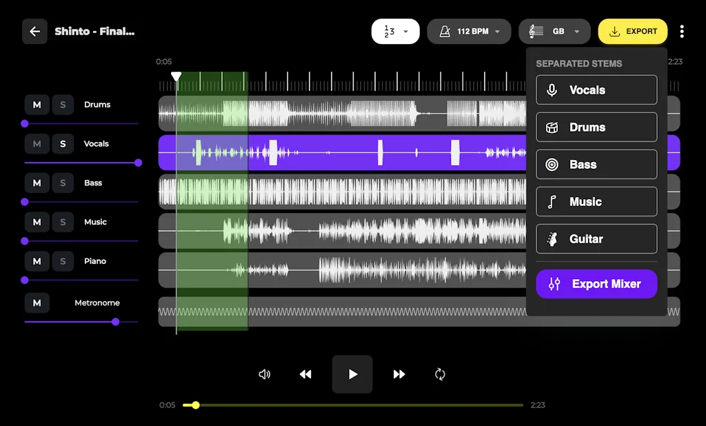 Mikrotakt: Vocal Remover & AI Splitter screenshot 4 of 8