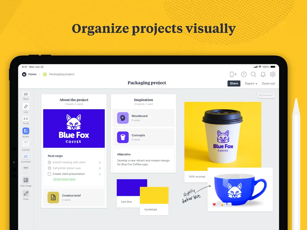 Milanote screenshot 3 of 6