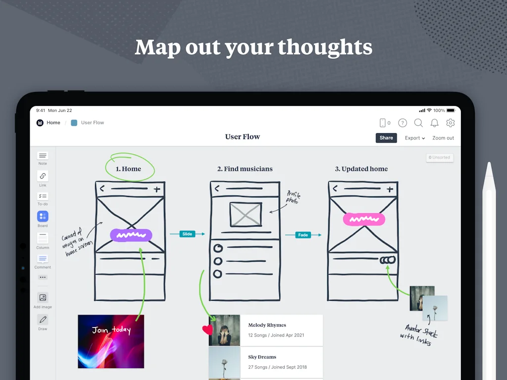 Milanote screenshot 4 of 6