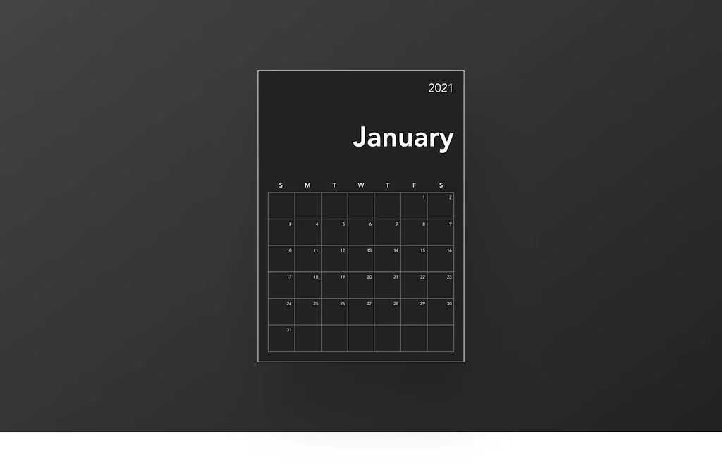 Minimal Calendar For 2021 screenshot 4 of 6
