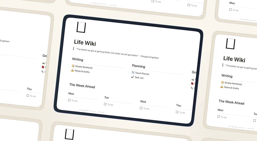 Minimalist Notion Template Mockups screenshot 4 of 7