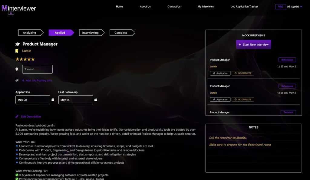 Mock Interviewer AI screenshot 2 of 3