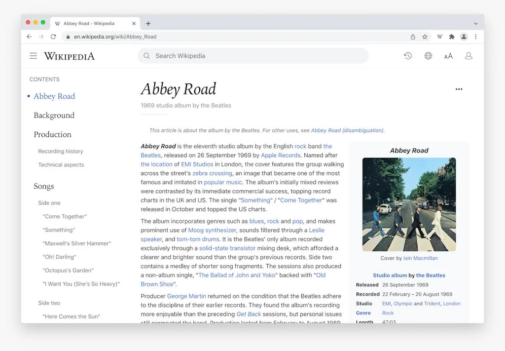 Modern for Wikipedia screenshot 2 of 8