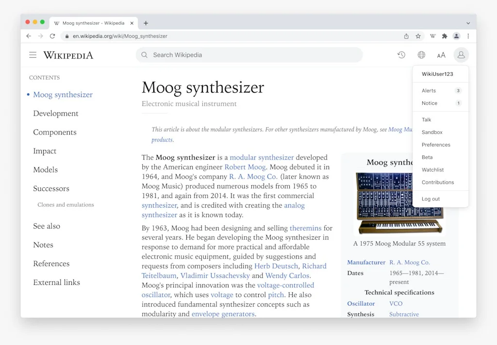 Modern for Wikipedia screenshot 6 of 8