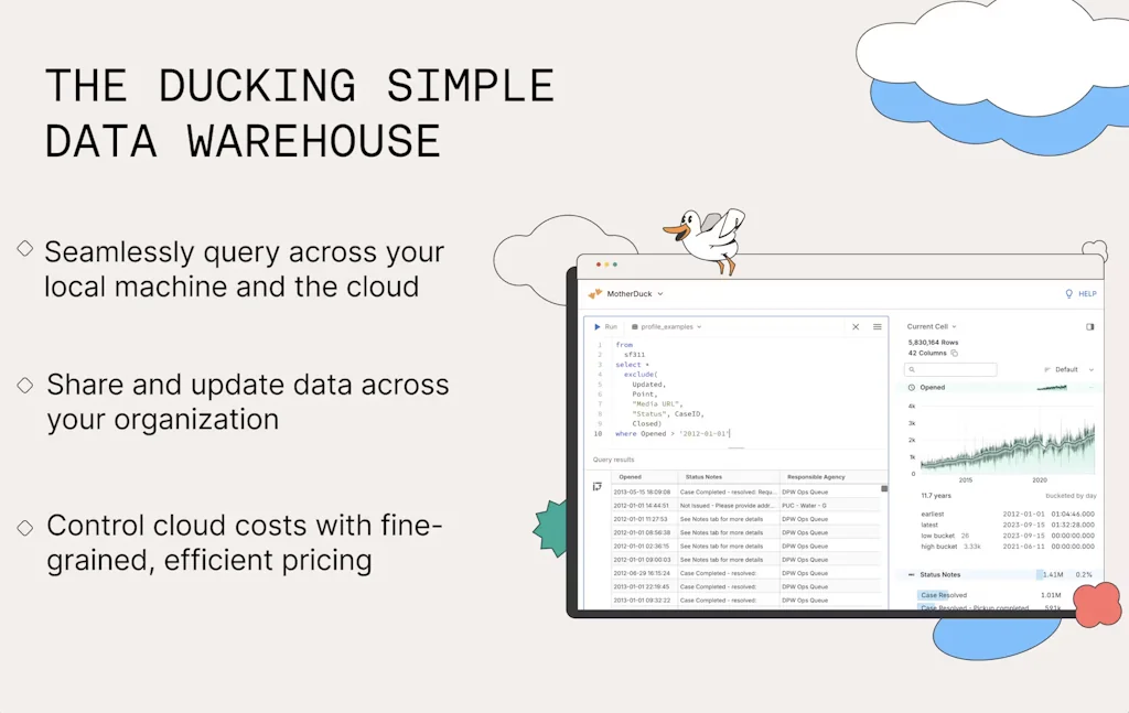 MotherDuck screenshot 1 of 3