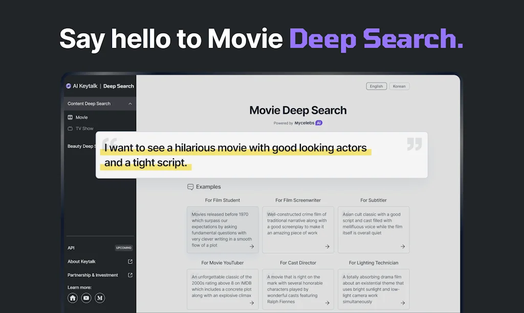 Movie Deep Search by AI Keytalk screenshot 2 of 7