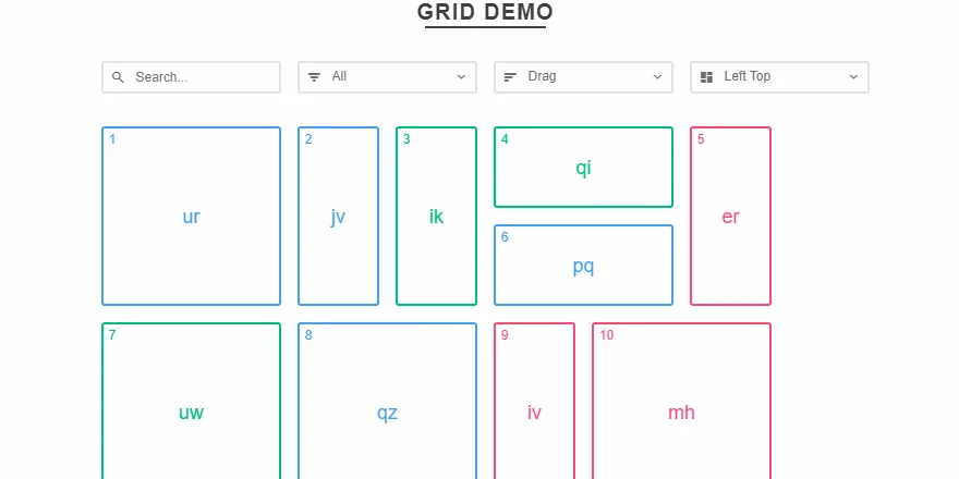 Muuri JS Library for Grid Layouts screenshot 3 of 3