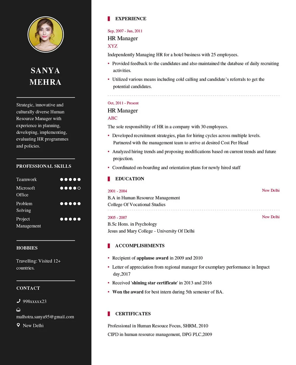 My Resume Format screenshot 2 of 4