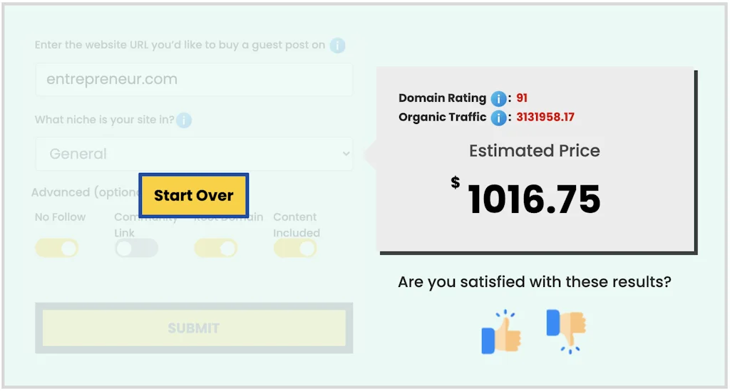 My SEO Sucks Calculator screenshot 1 of 2