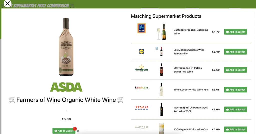 My Supermarket Price Comparison screenshot 2 of 3