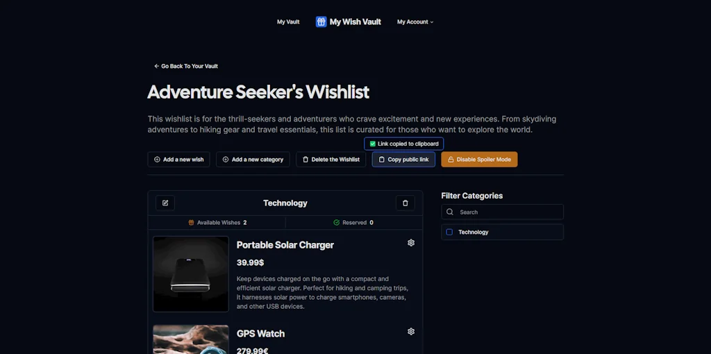 My Wish Vault screenshot 2 of 3