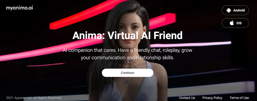 Anima AI Companion screenshot 1 of 3