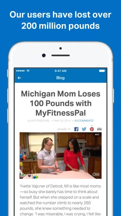 MyFitnessPal screenshot 1 of 5