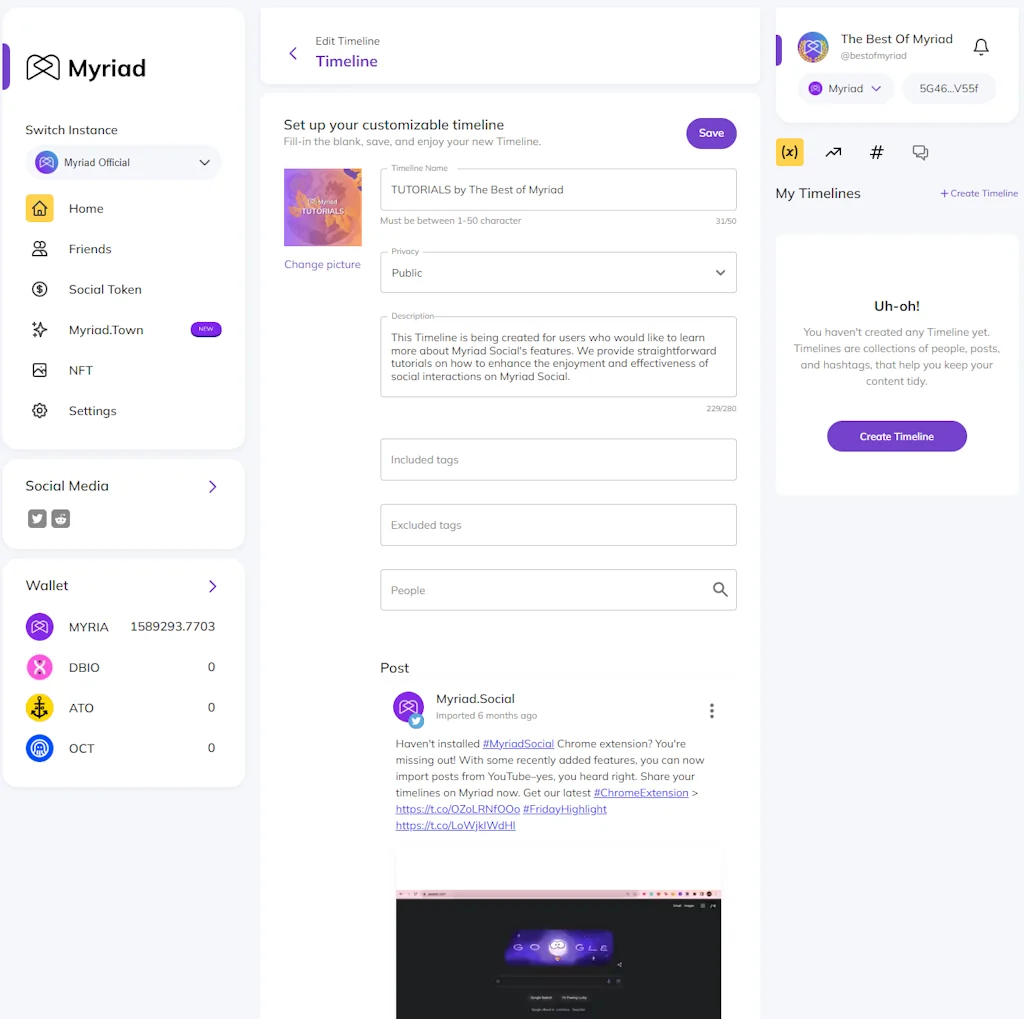 Myriad Social screenshot 2 of 4