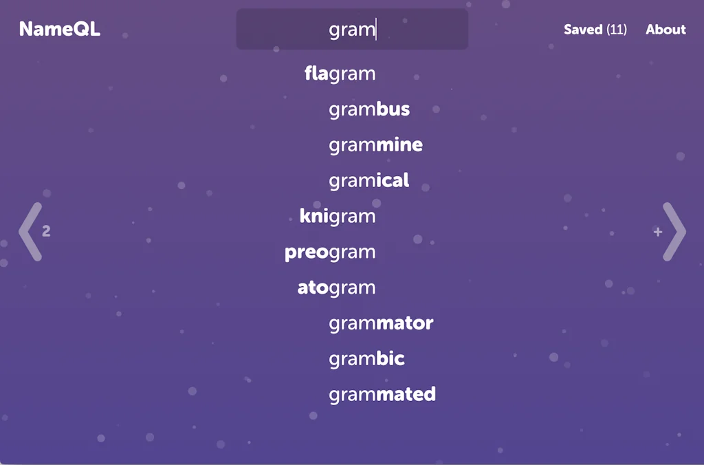 NameQL screenshot 4 of 4