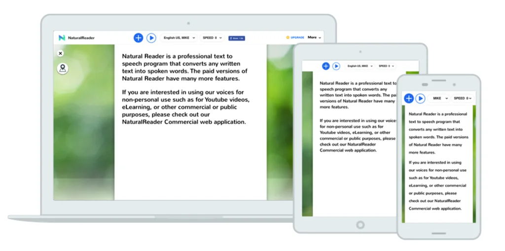 Natural Reader screenshot 1 of 2