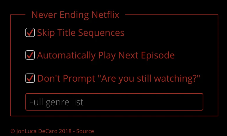 Never Ending Netflix screenshot 1 of 3