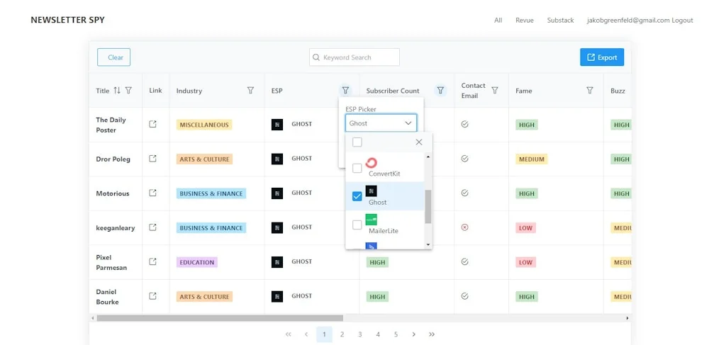 Newsletter Spy screenshot 4 of 6