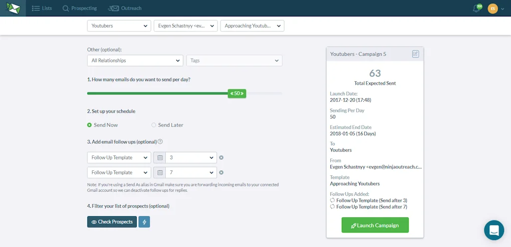 Ninja Outreach screenshot 3 of 5
