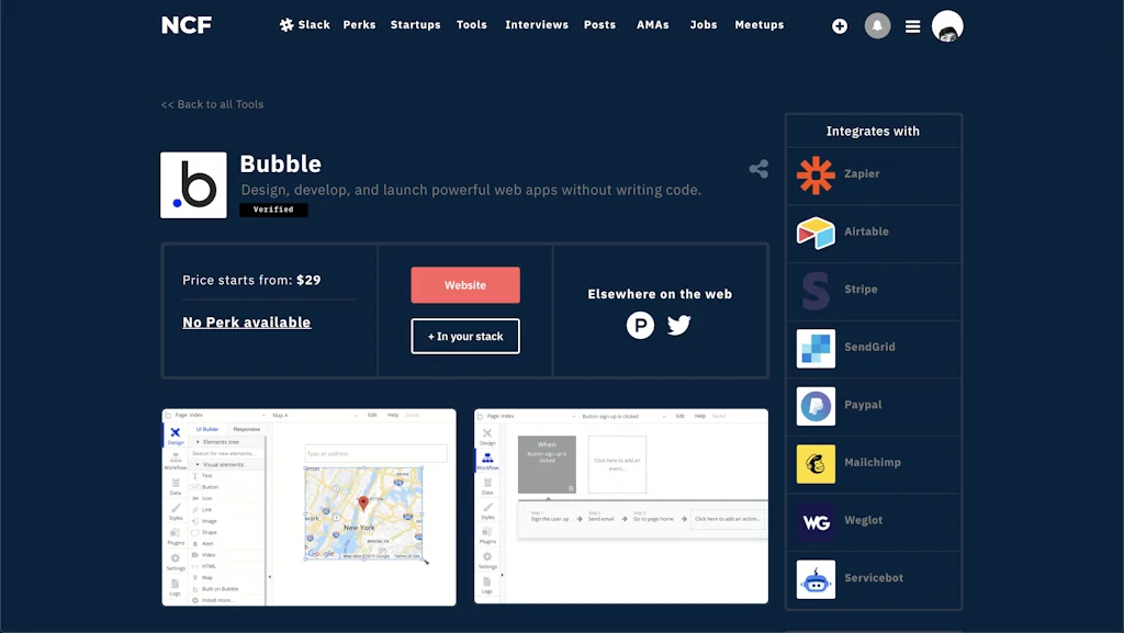 No Code Founders screenshot 1 of 3