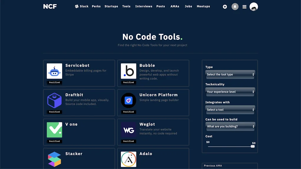 No Code Founders screenshot 2 of 3