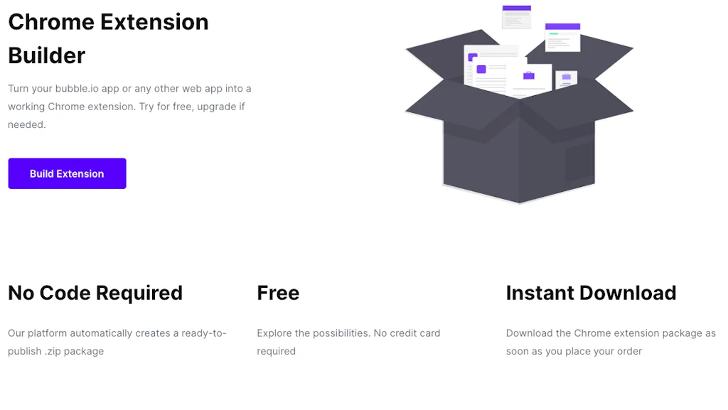 NoCode Chrome Extensions Builder screenshot 1 of 2