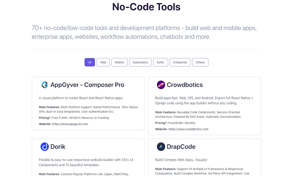 NoCode Portal screenshot 2 of 3