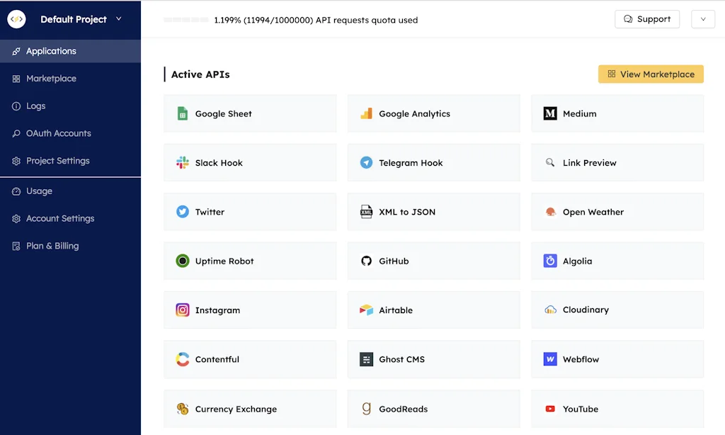 NoCodeAPI screenshot 7 of 11