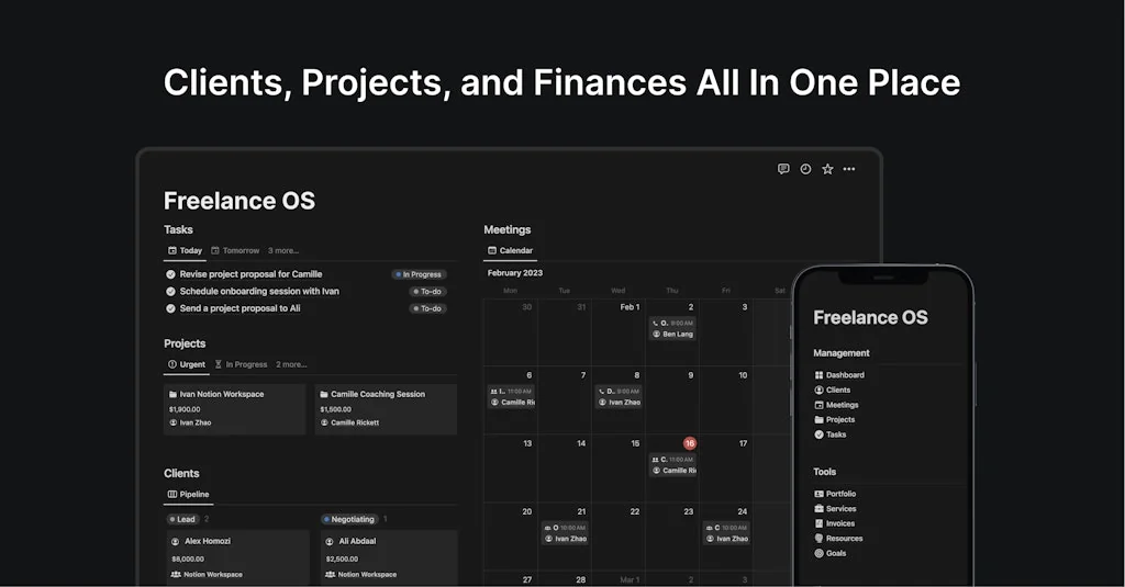 Notion Freelance OS screenshot 2 of 3