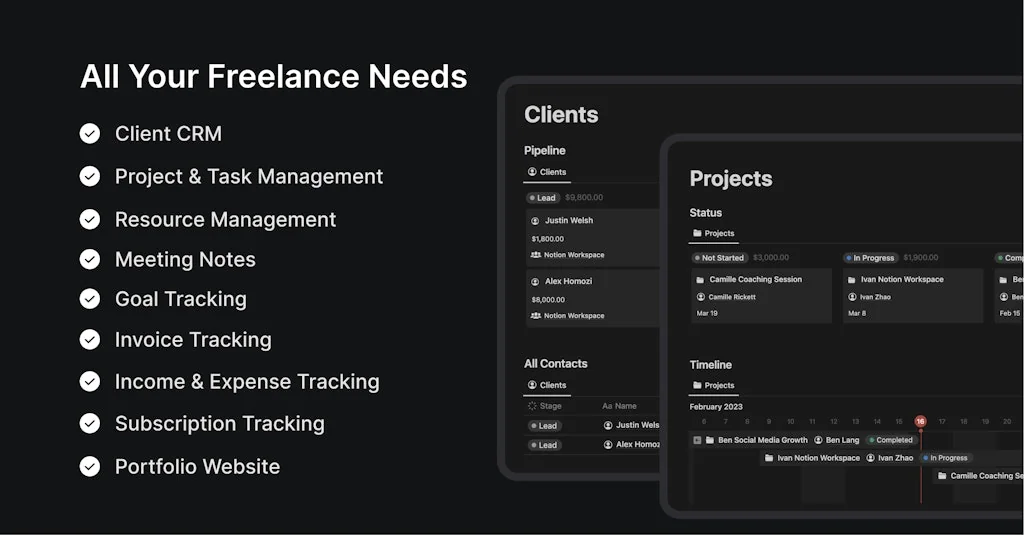 Notion Freelance OS screenshot 3 of 3