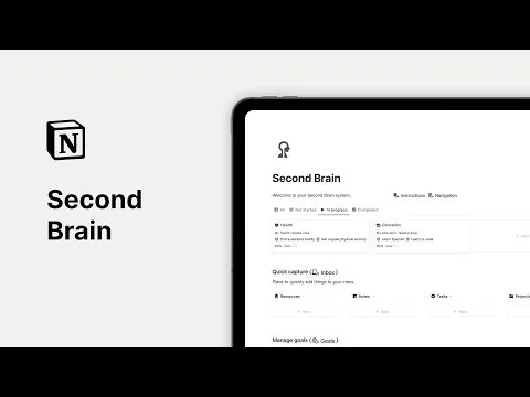 Notion Second Brain screenshot 1 of 3