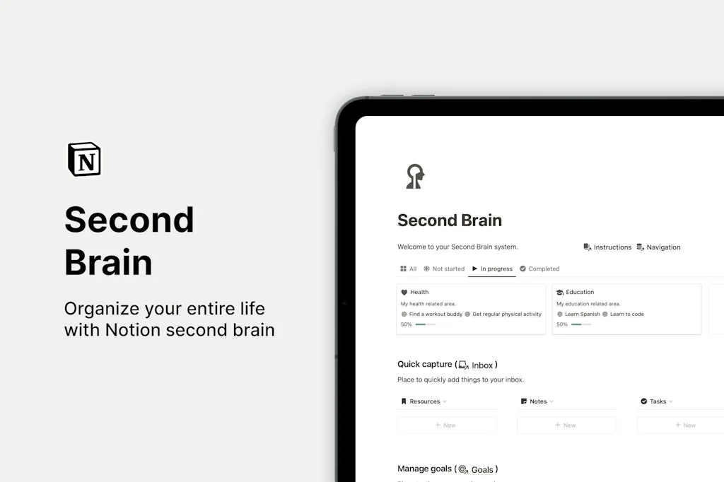 Notion Second Brain screenshot 2 of 3