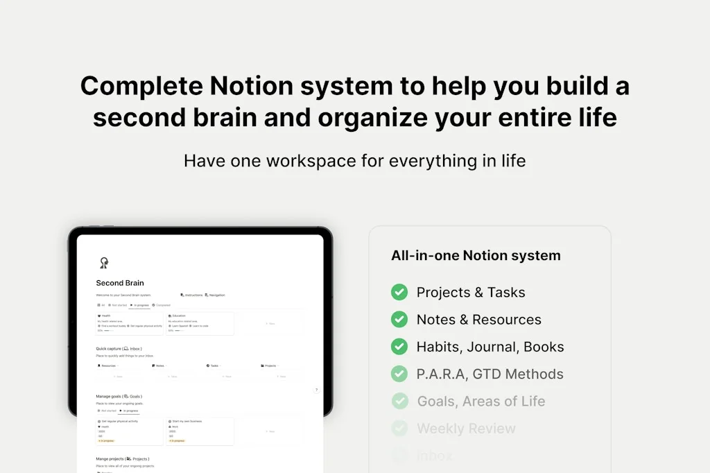 Notion Second Brain screenshot 3 of 3