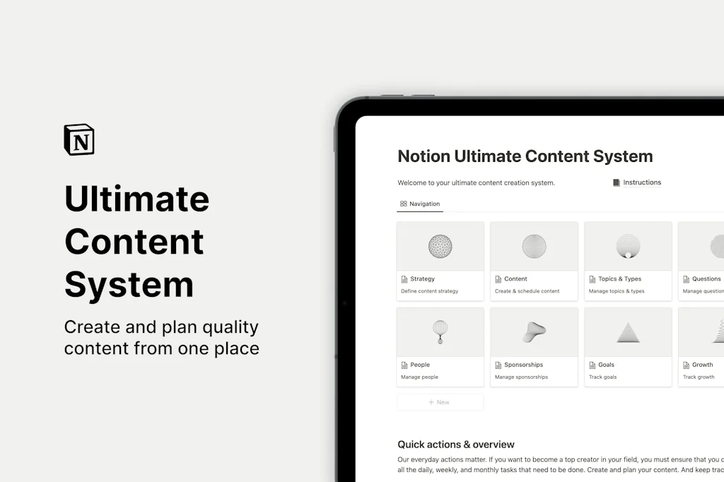 Notion Ultimate Content System screenshot 1 of 8