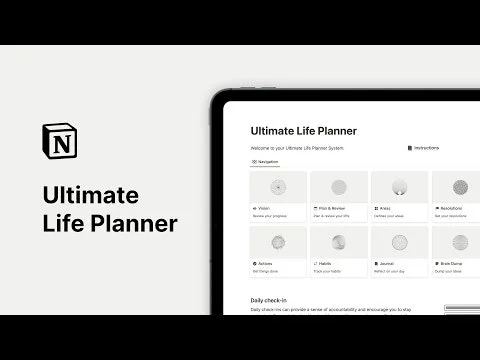 Notion Ultimate Life Planner screenshot 1 of 9