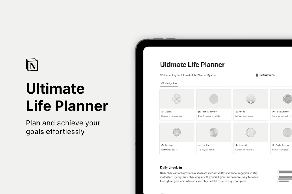 Notion Ultimate Life Planner screenshot 2 of 9