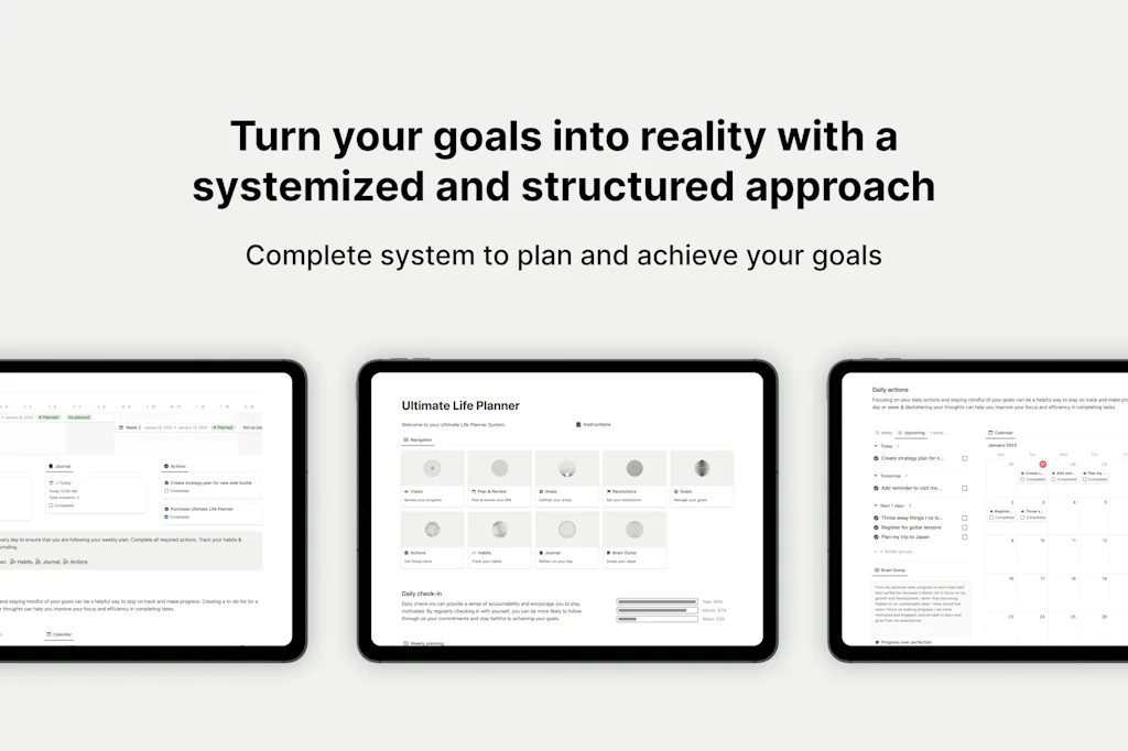 Notion Ultimate Life Planner screenshot 3 of 9