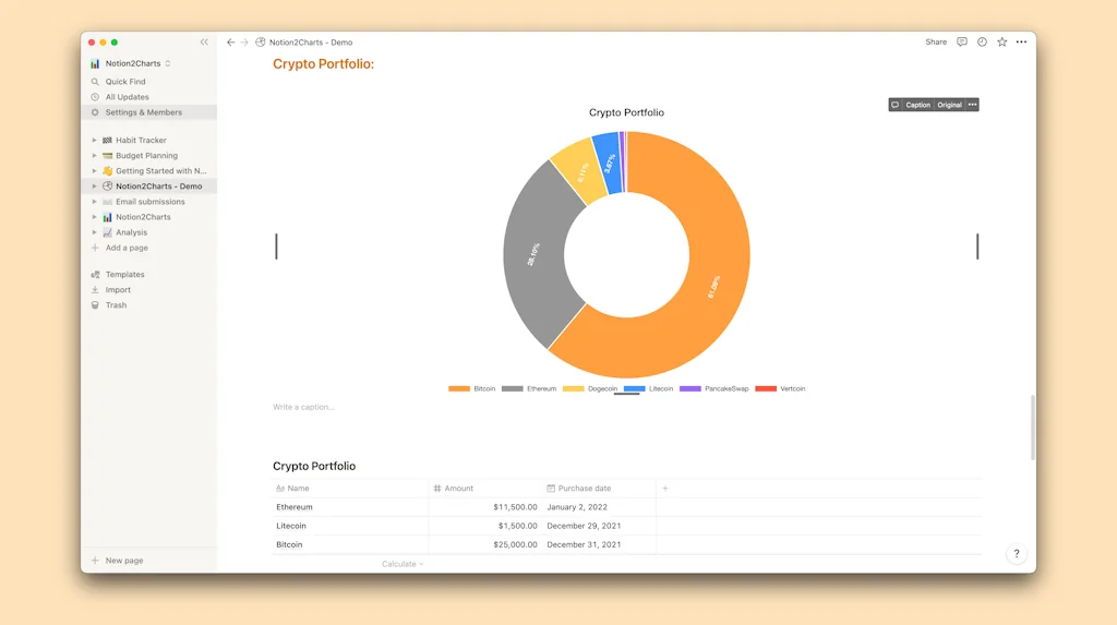 Notion2Charts screenshot 1 of 9