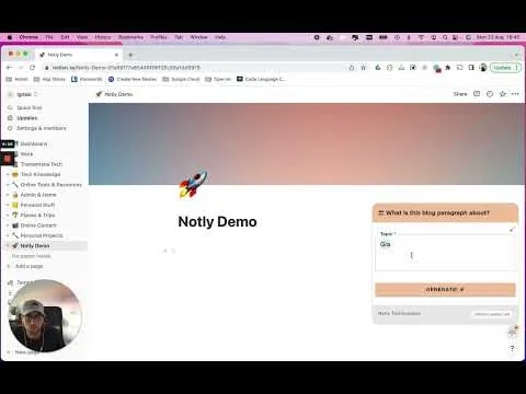 Notly - AI writing assistant for Notion screenshot 1 of 2