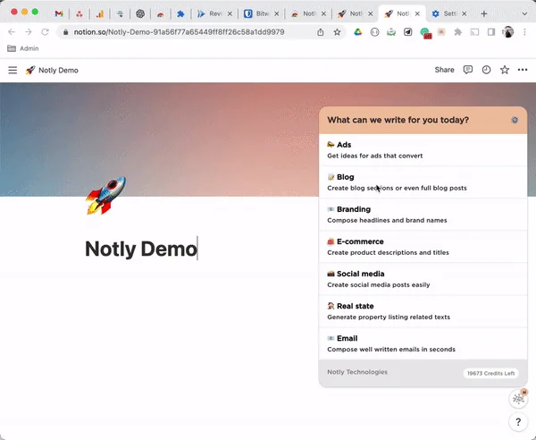 Notly - AI writing assistant for Notion screenshot 2 of 2