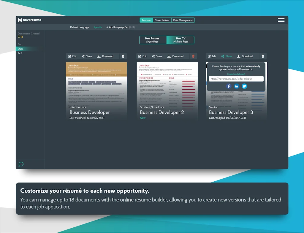 Novorésumé screenshot 1 of 5
