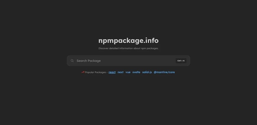 npmpackage.info screenshot 1 of 5