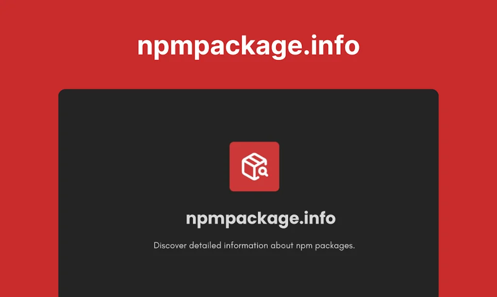npmpackage.info screenshot 2 of 5
