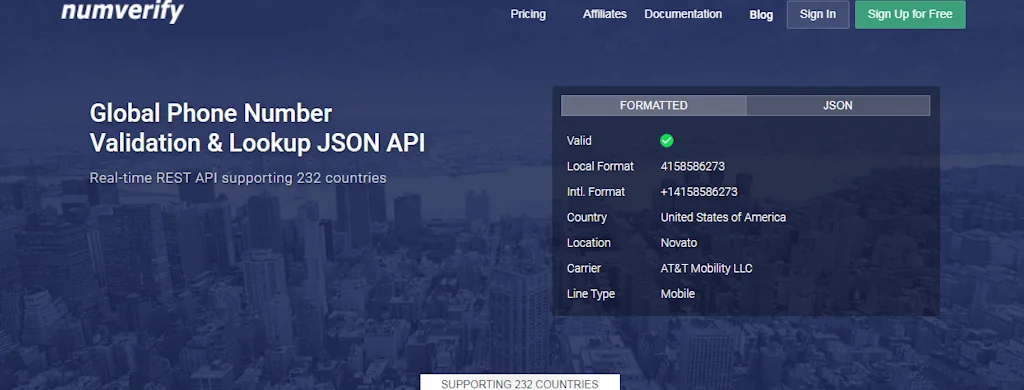 Numverify screenshot 1 of 2