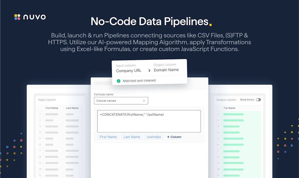 nuvo No-Code Data Pipelines screenshot 1 of 3