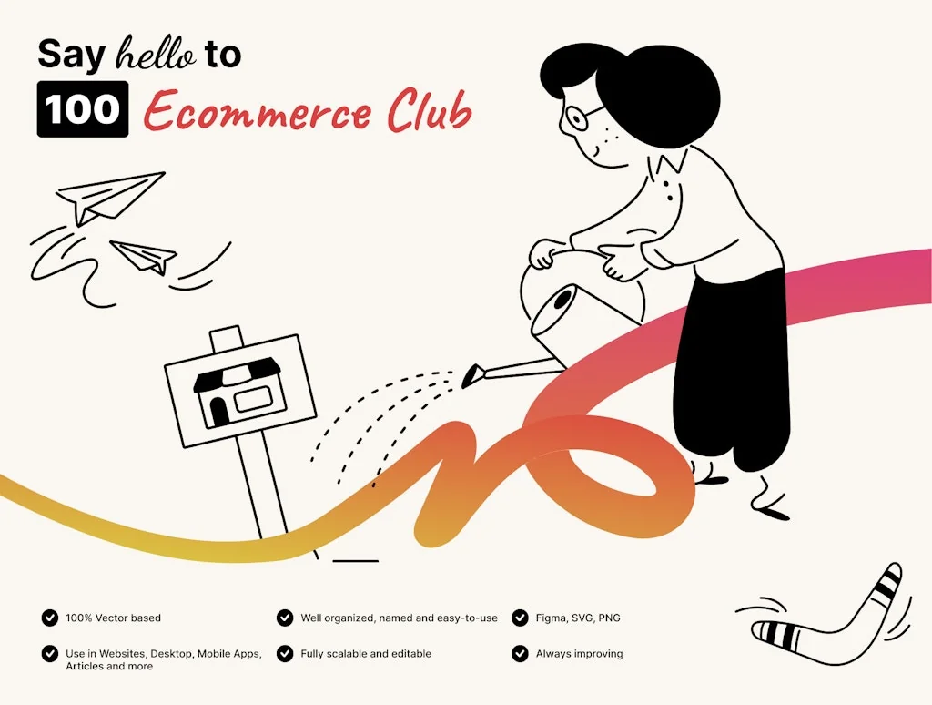 Office Club Illustration pack screenshot 1 of 6