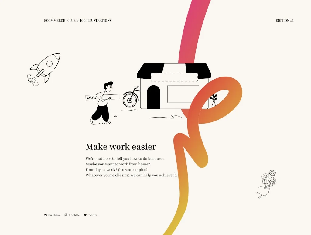 Office Club Illustration pack screenshot 5 of 6