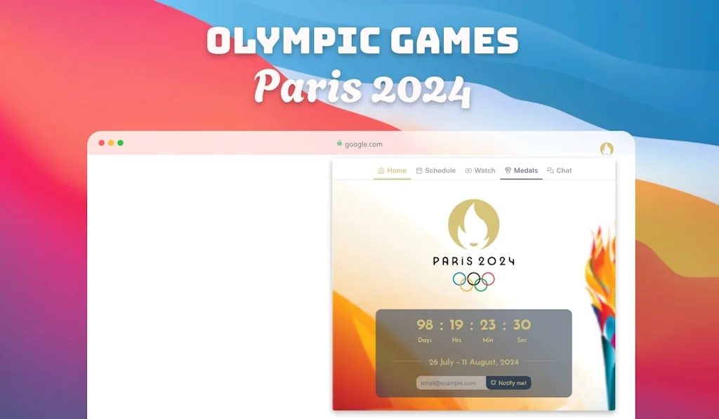 Olympic Games Chrome Extension screenshot 1 of 5