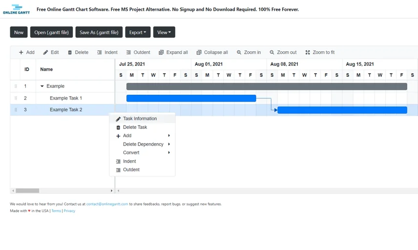 Online Gantt screenshot 1 of 3
